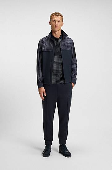 Поло тениска BOSS Regular Fit Checked Pima Cotton Polo Shirt Черно | 50544478, 1
