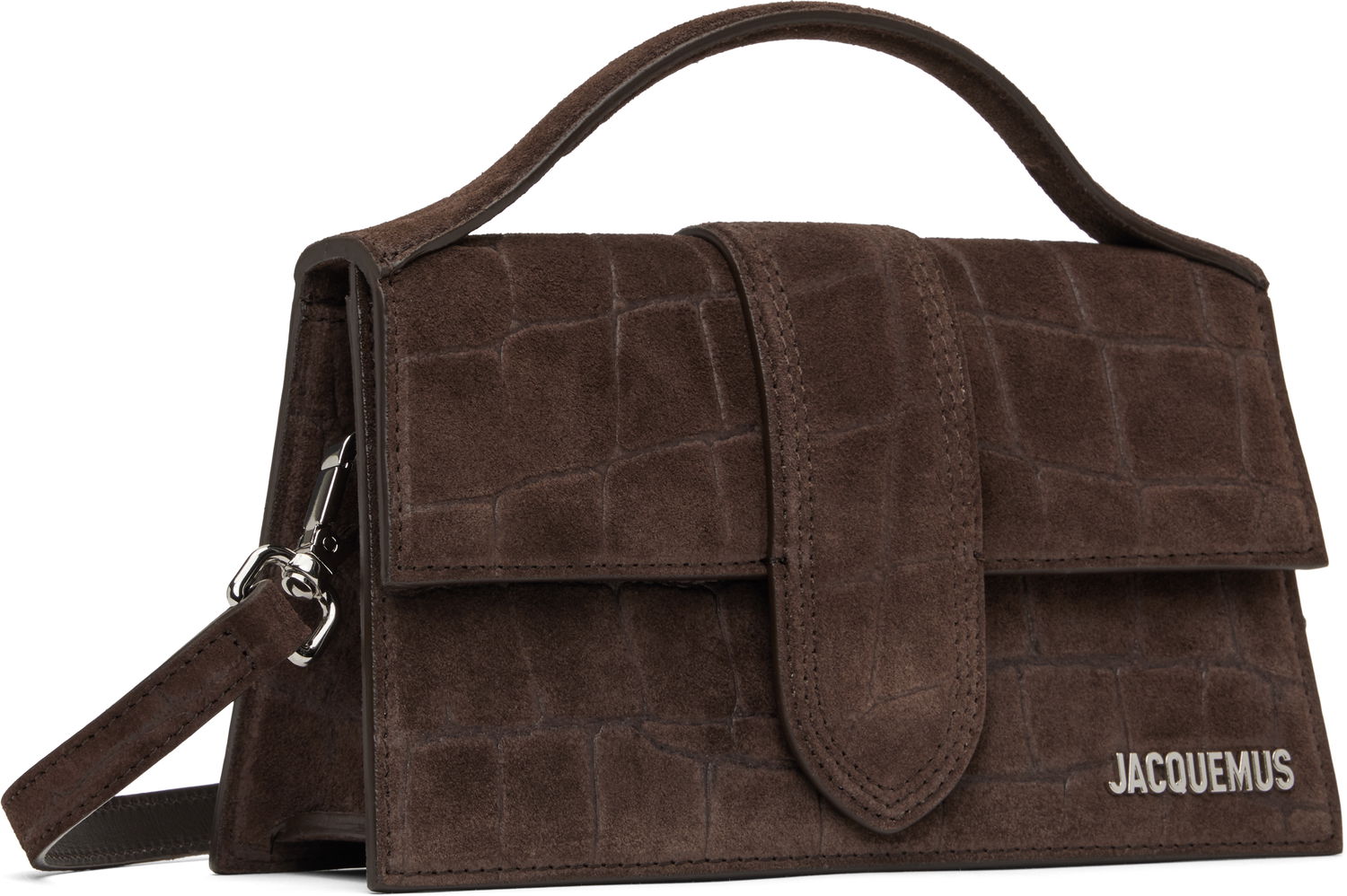 Дамска чанта Jacquemus Jacquemus 'The Large Bambino' Suede Shoulder Bag Кафяво | 25E213BA007-3243, 1
