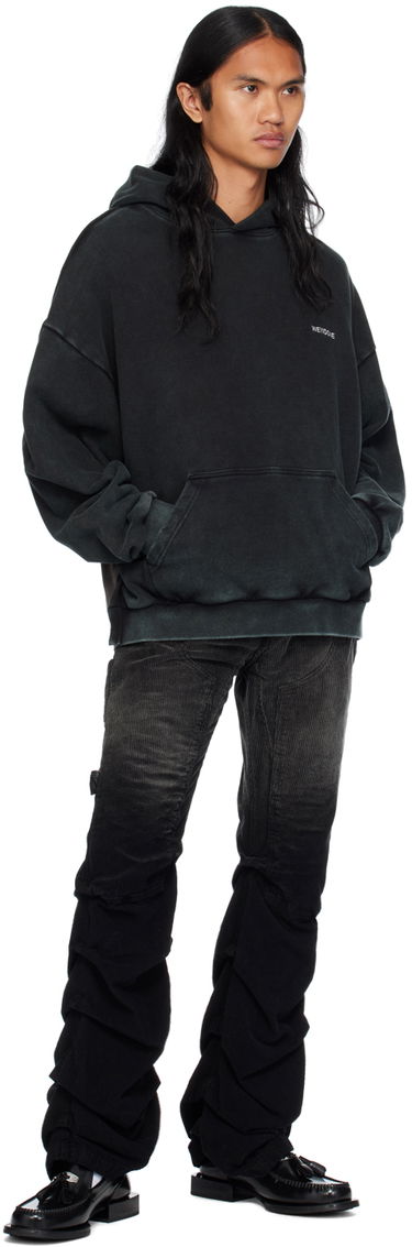 Суитчър We11done Raw Edge Hoodie by Черно | WD-TH2-24-809-U-BK, 3