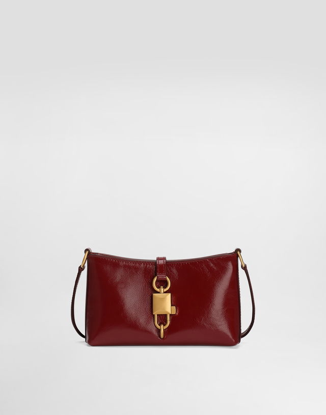 Glossy Lock Shoulder Bag in Calfskin