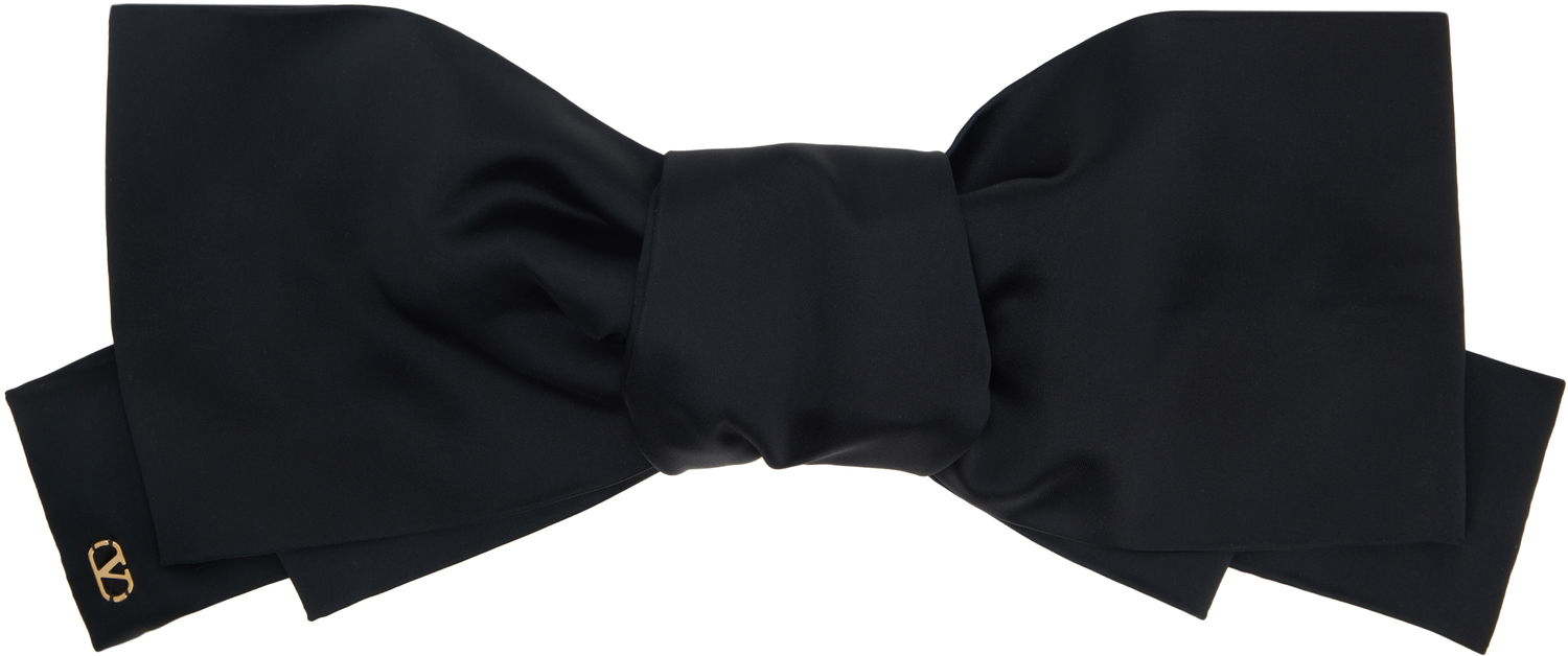 Значка Valentino Valentino Garavani VLogo Signature Satin Bow Hair Clip Черно | 6W0HT00CEUF, 0