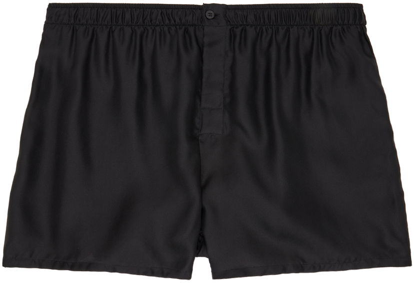 Боксерки ZEGNA Black Silk Boxers Черно | N3LE71760