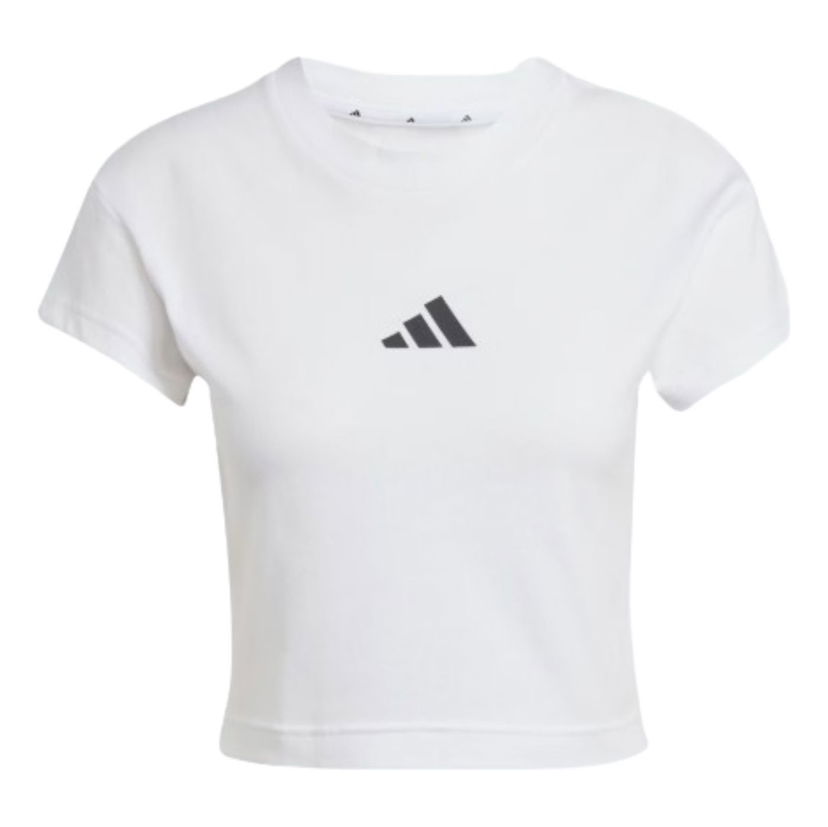 Съкратен топ adidas Originals Future Icons Small Logo Cropped T-Shirt Бяло | JE4001