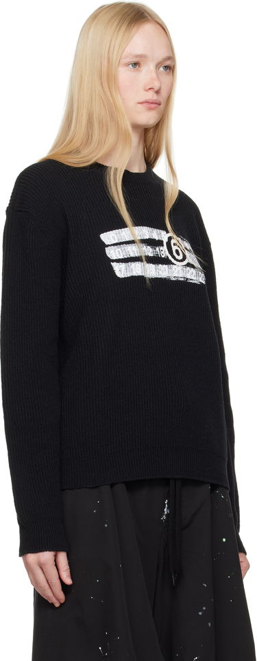 Пуловер Maison Margiela MM6 Maison Margiela Numeric Knit Sweater Черно | SH2HL0022 M13124, 1