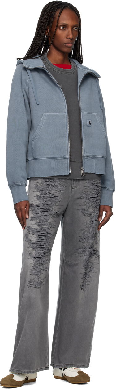 Суитчър Carhartt WIP Work In Progress Torion Washed Full-Zip Hoodie Синьо | I036047 3GBB7, 3