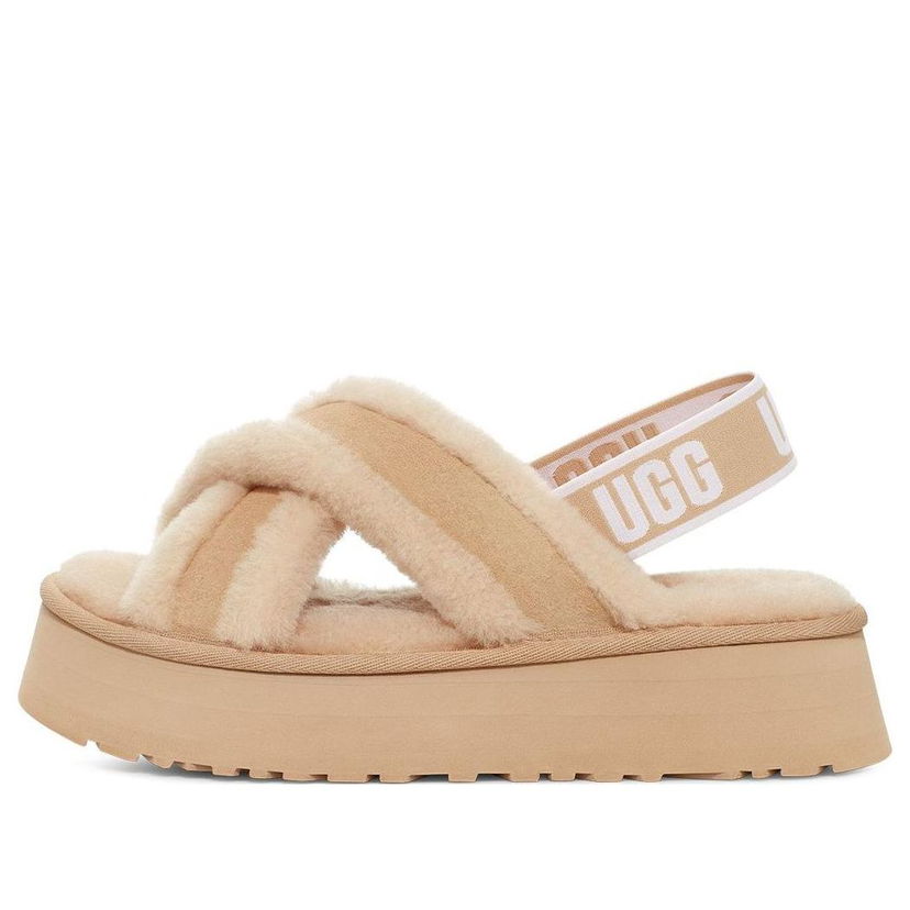 Кецове и обувки UGG Disco Cross Platform Slides Бежово | 1121550-DRI