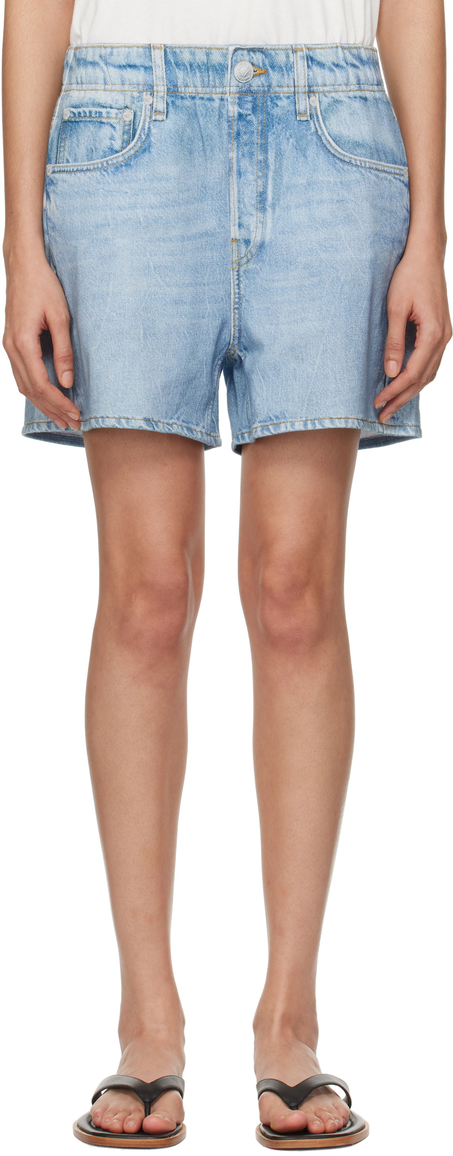 Къси панталони rag & bone Rag & Bone Women's Miramar Terry Walking Shorts Синьо | WCW24P40018201, 0
