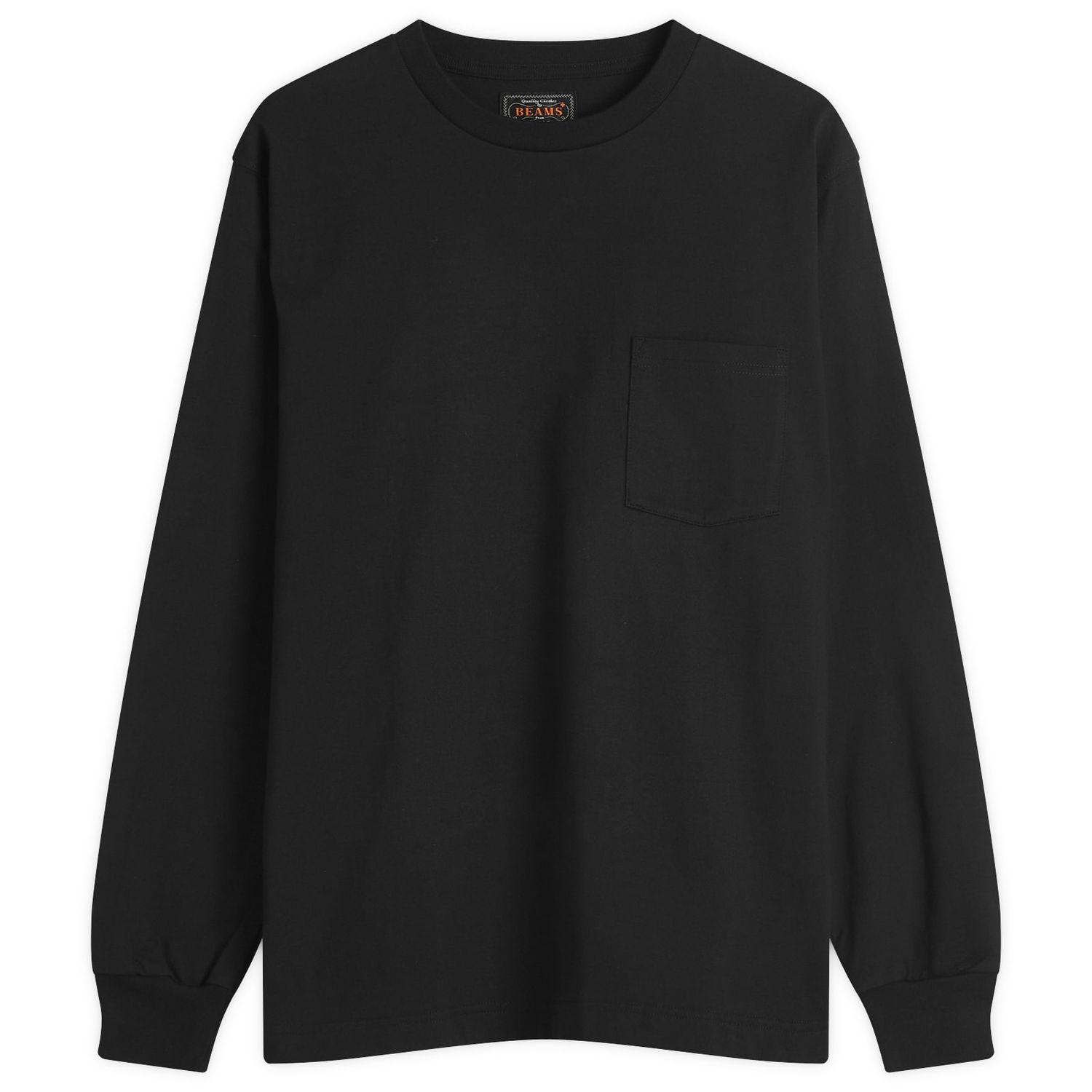 Тениска BEAMS Beams Plus Long Sleeve Pocket Tee Черно | 3814-0066-156-19, 1