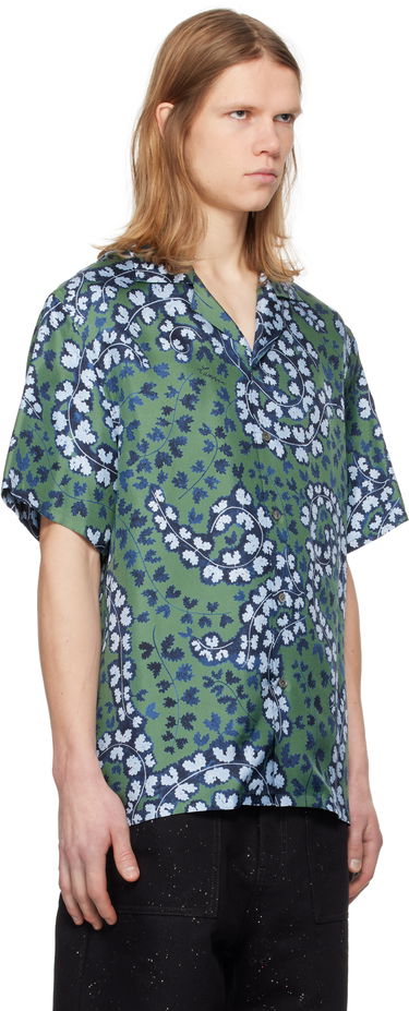 Риза LANVIN Lanvin Rateau Print Bowling Shirt Зелено | RM-SI0019-6057-P25, 1