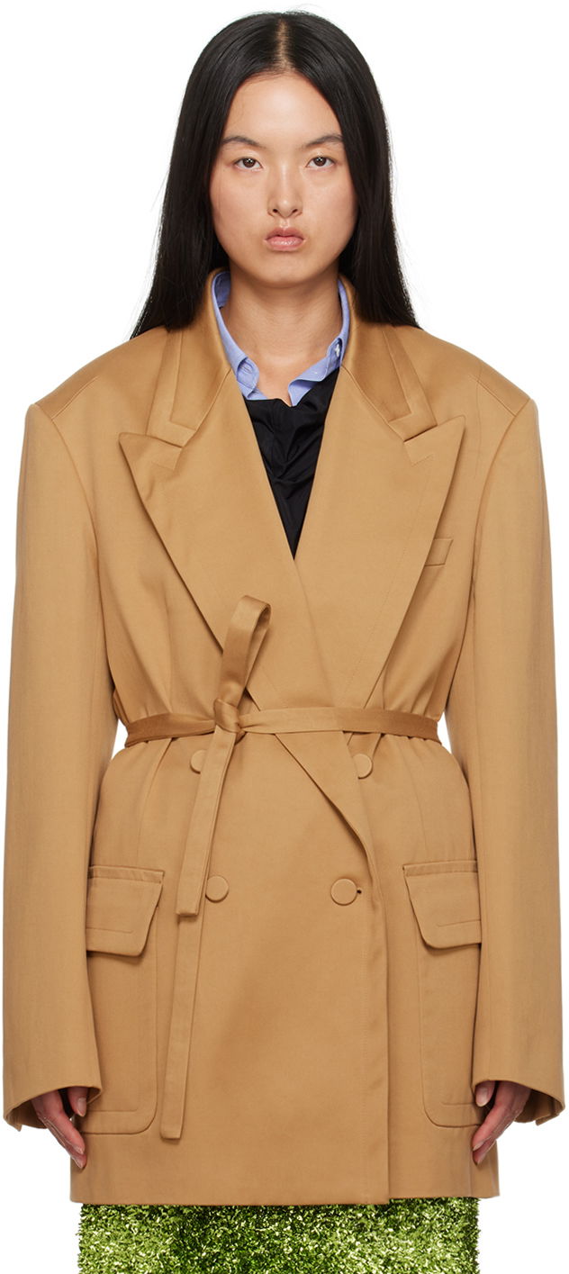 Яке Dries Van Noten Oversized Double-Breasted Blazer Кафяво | 242-010409-9350, 0