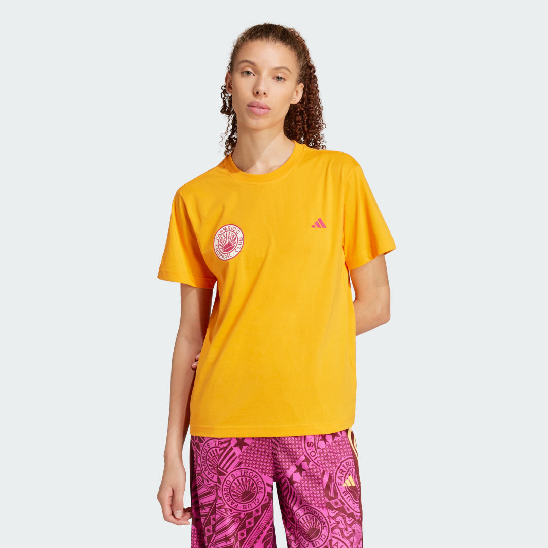 Тениска adidas Performance adidas x FARM Graphic T-Shirt Жълто | JD6293, 0