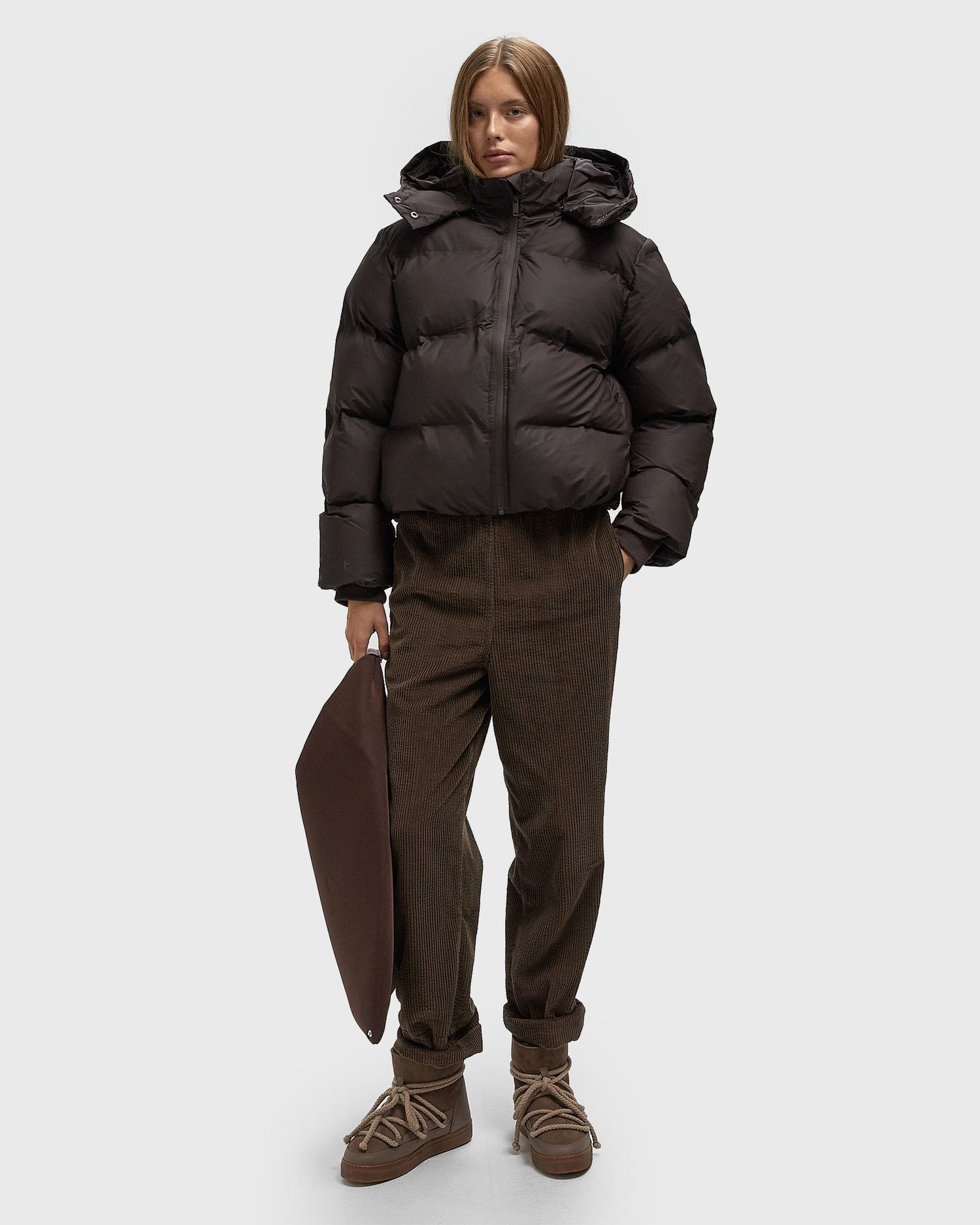 Пухо яке envii ENLEO Hooded Puffer Jacket Кафяво | E25300104-191109TCX, 1