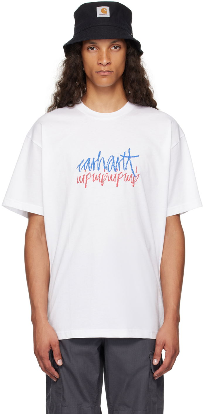 Тениска Carhartt WIP Stereo Logo Graphic T-Shirt Бяло | I033672, 0