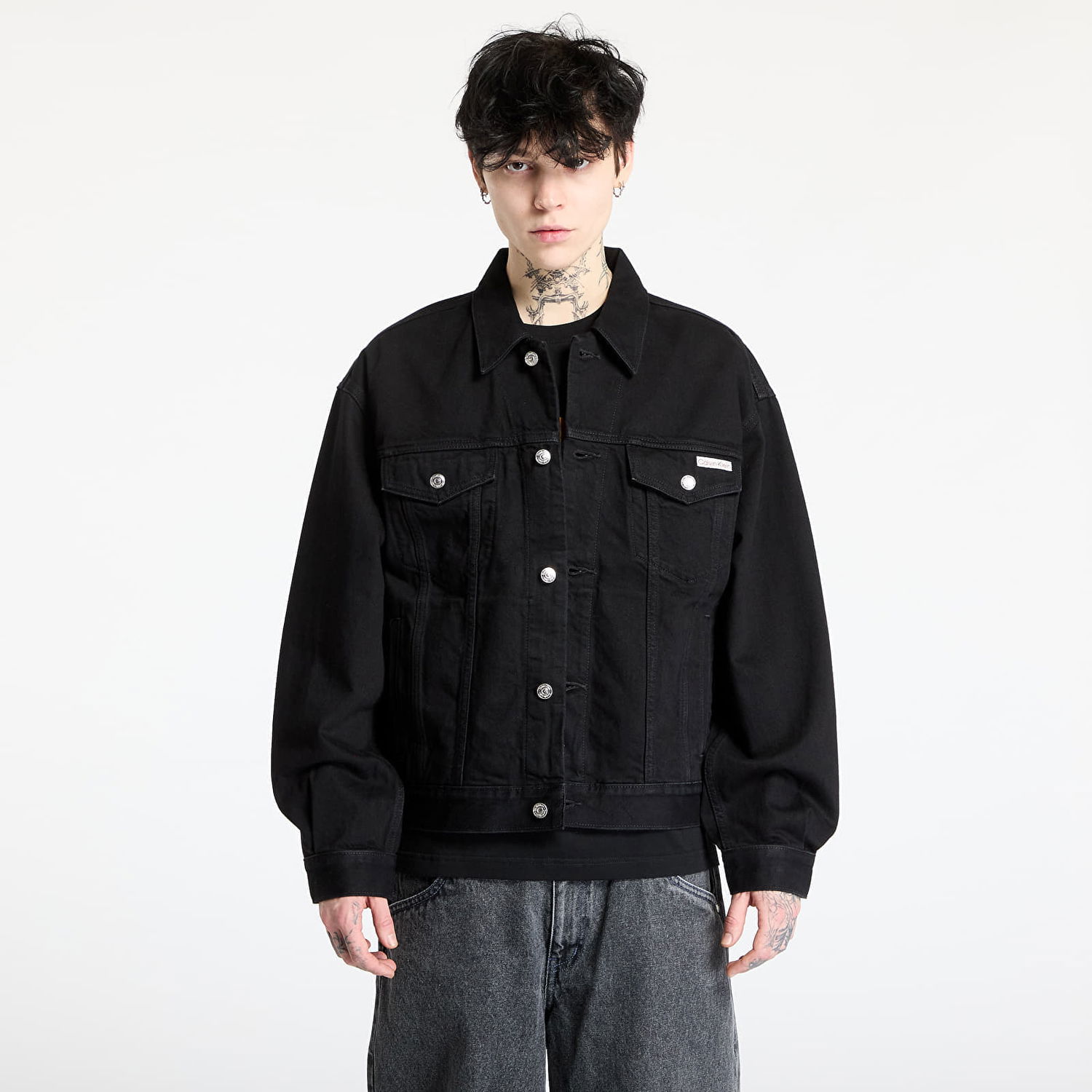 Яке бомбър CALVIN KLEIN Calvin Klein Jeans 90s Classic Trucker Jacket Черно | 00040EM785 CLT, 0