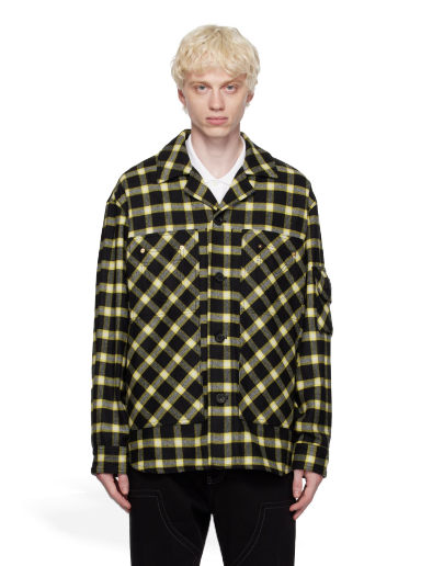 Риза Versace Check Shirt Жълто | 1010265_1A07963