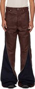 Concordians Bolan Banana Coated Wide-Leg Side-Zip Jeans