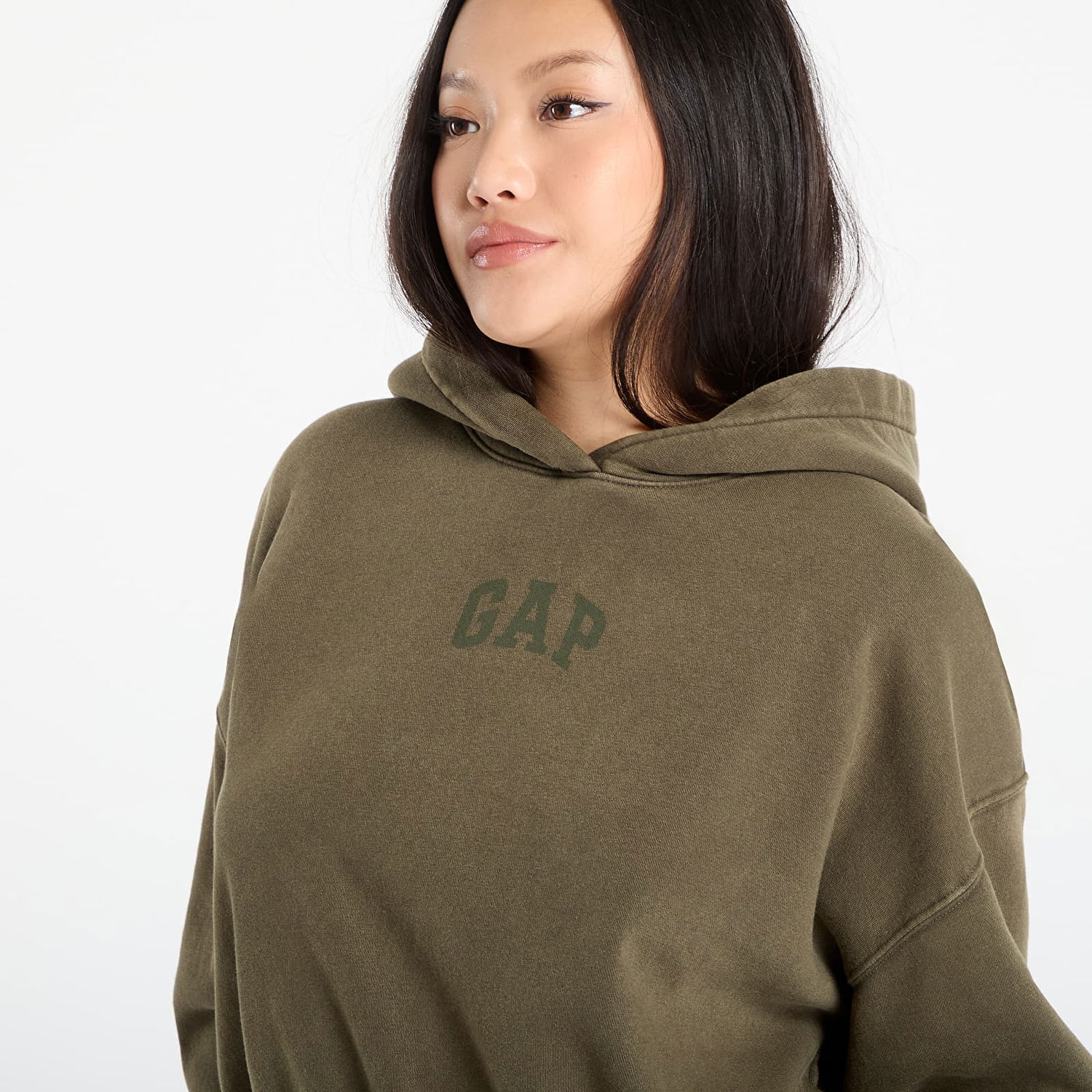 Суитчър GAP Logo Pullover Cropped Hoodie Зелено | 841725-13, 1