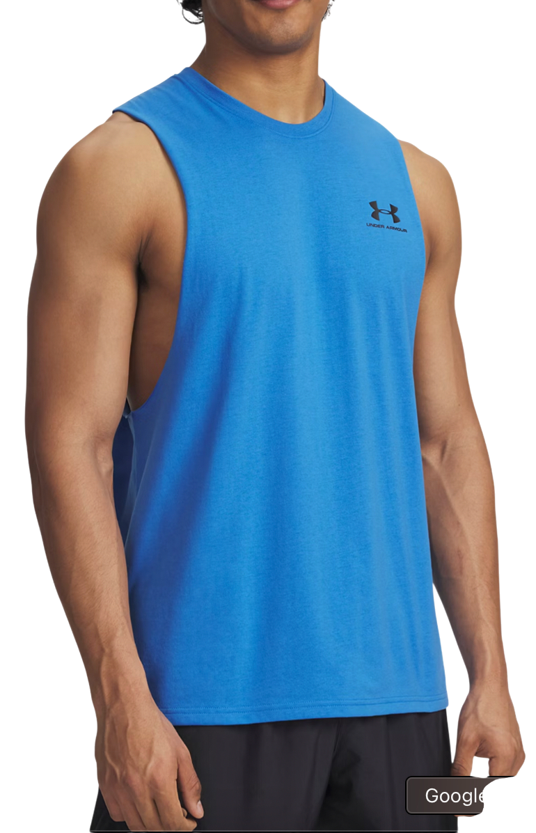 Потник Under Armour Left Chest Cut Off Tank Синьо | 1329286-402