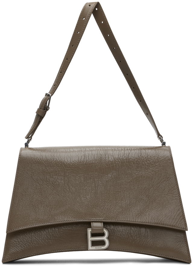 Taupe Medium Crush Sling Bag