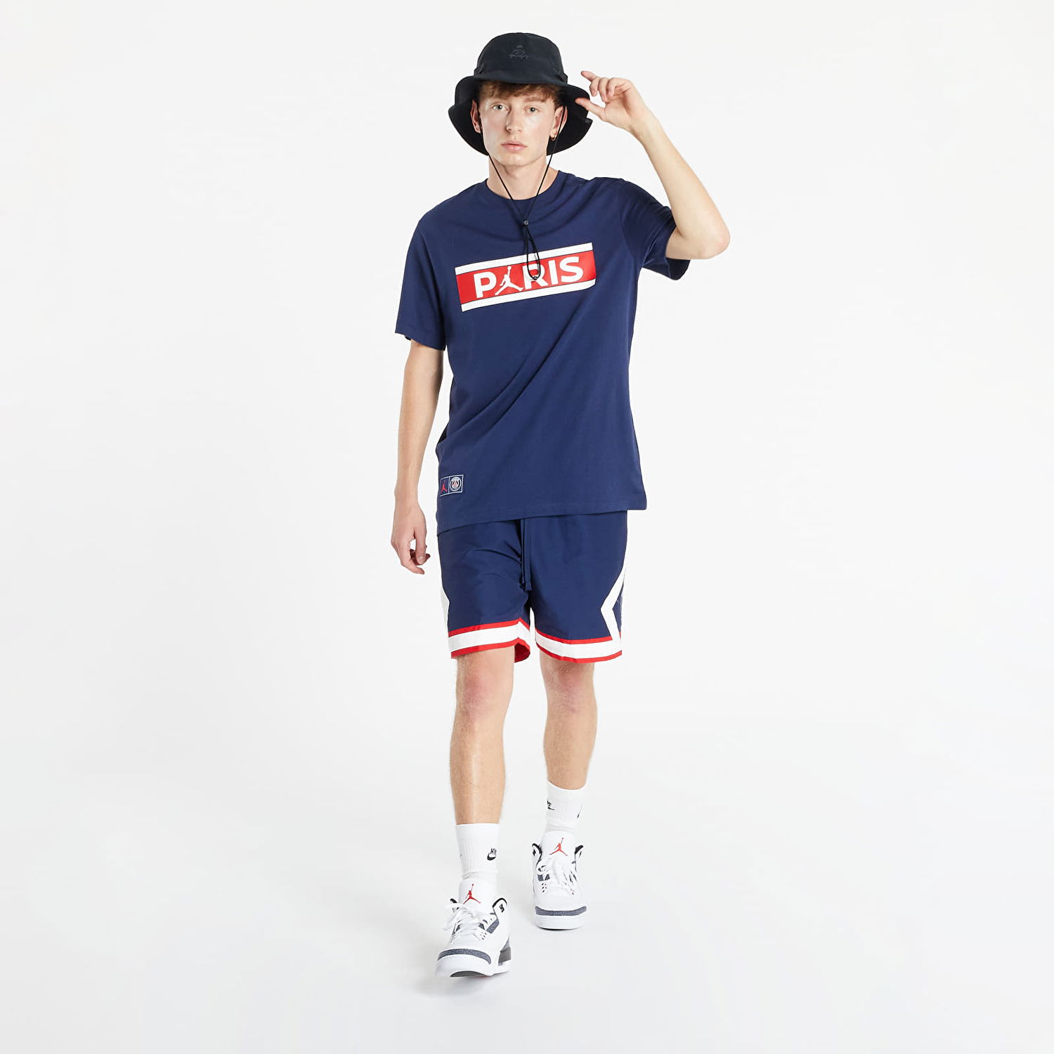 Тениска Jordan Paris Saint-Germain Wordmark Tee Тъмно синьо | DB6510-410, 1