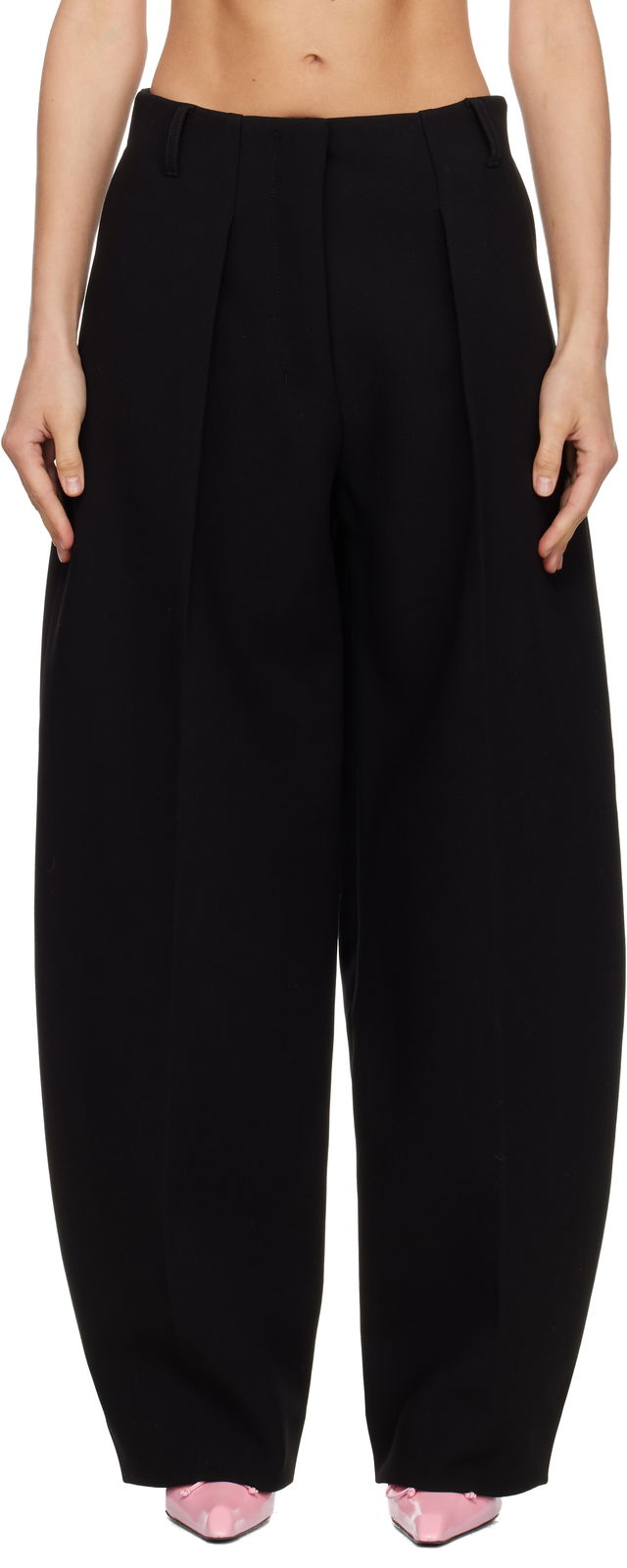 La Croisière 'The Ovalo' Wide-Leg Pleated Trousers