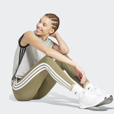 Клинове adidas Performance 3-Stripes Sports Leggings Зелено | JC5574, 3