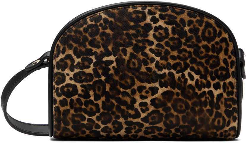 Дамска чанта A.P.C. Leopard Print Mini Crossbody Bag Кафяво | PXCAW-F61392