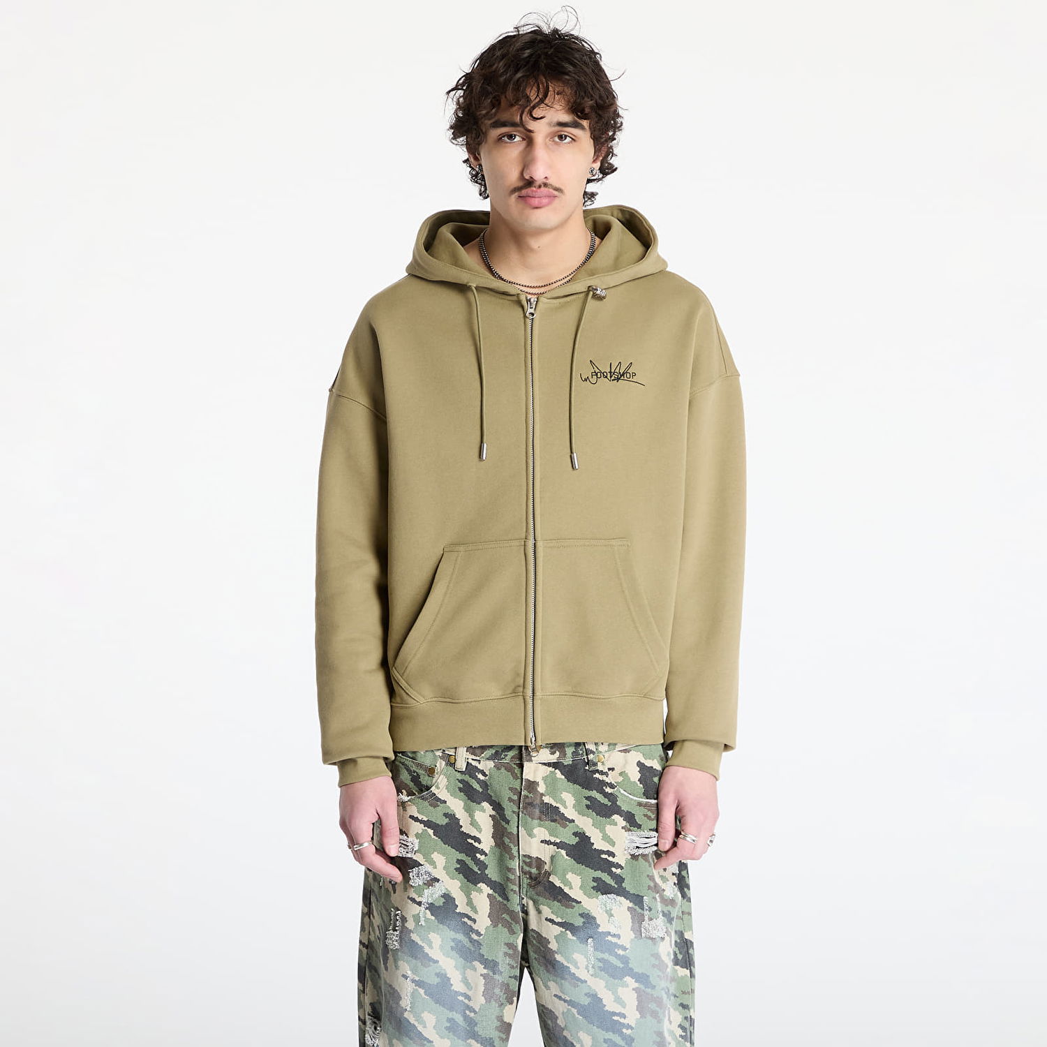 Суитчър Footshop FTSHP Everyday Zip Hoodie Зелено | FTSHP_437, 0