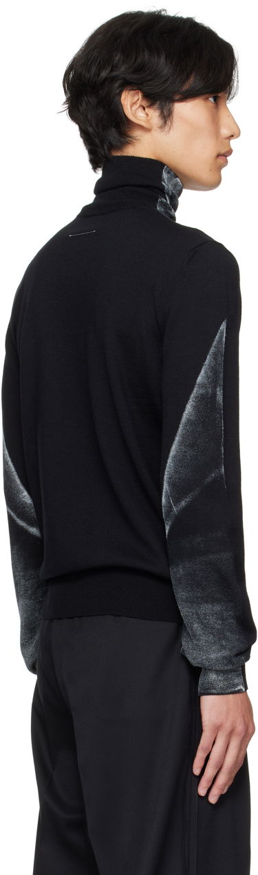 Пуловер Maison Margiela MM6 Maison Margiela Folded Print Turtleneck Sweater Черно | SH0HA0005 M13129, 2