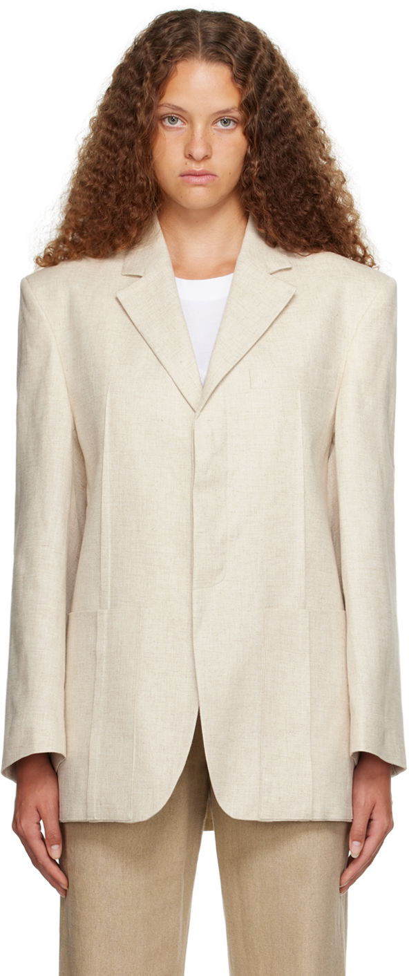 Палта Jacquemus Le Chouchou 'La Veste D'Homme' Бежово | 22E213JA101-1358, 0