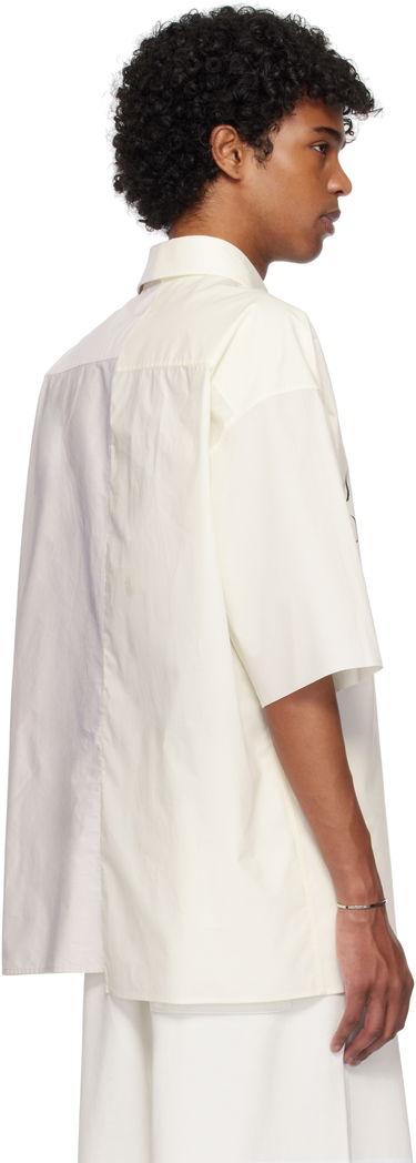 Риза Maison Margiela MM6 Maison Margiela Asymmetric Poplin Shirt Бяло | SH0DR0007 MTN041, 2