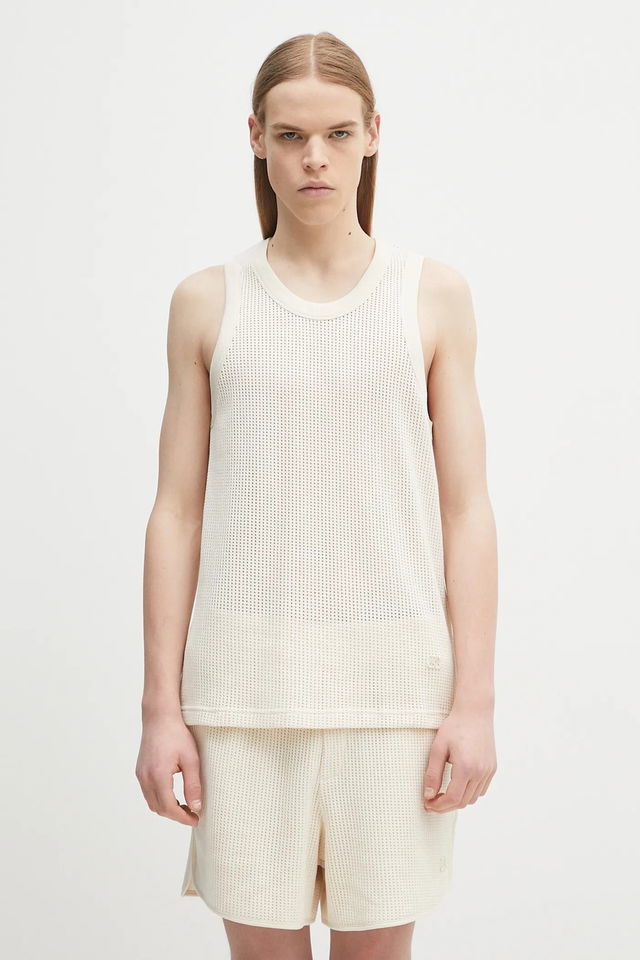 Wales Bonner Perforated Knit Groove Tank Top