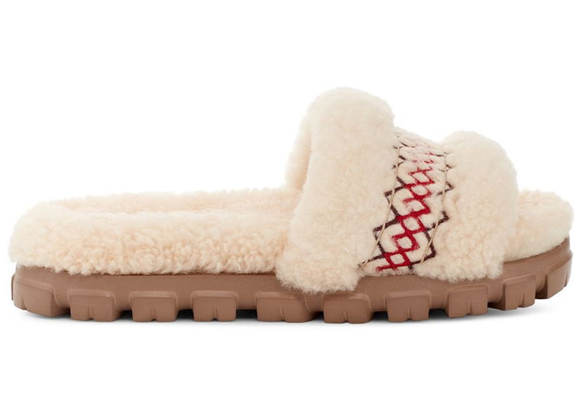 Облекло UGG Cozetta Slipper Heritage Braid Natural (Women's) Бяло | 1143974-NAT