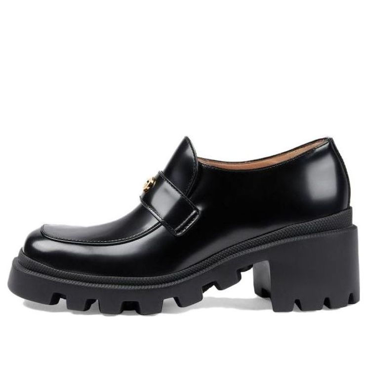 Кецове и обувки Gucci Interlocking G Platform Loafers Черно | 750598-AACAT-1000