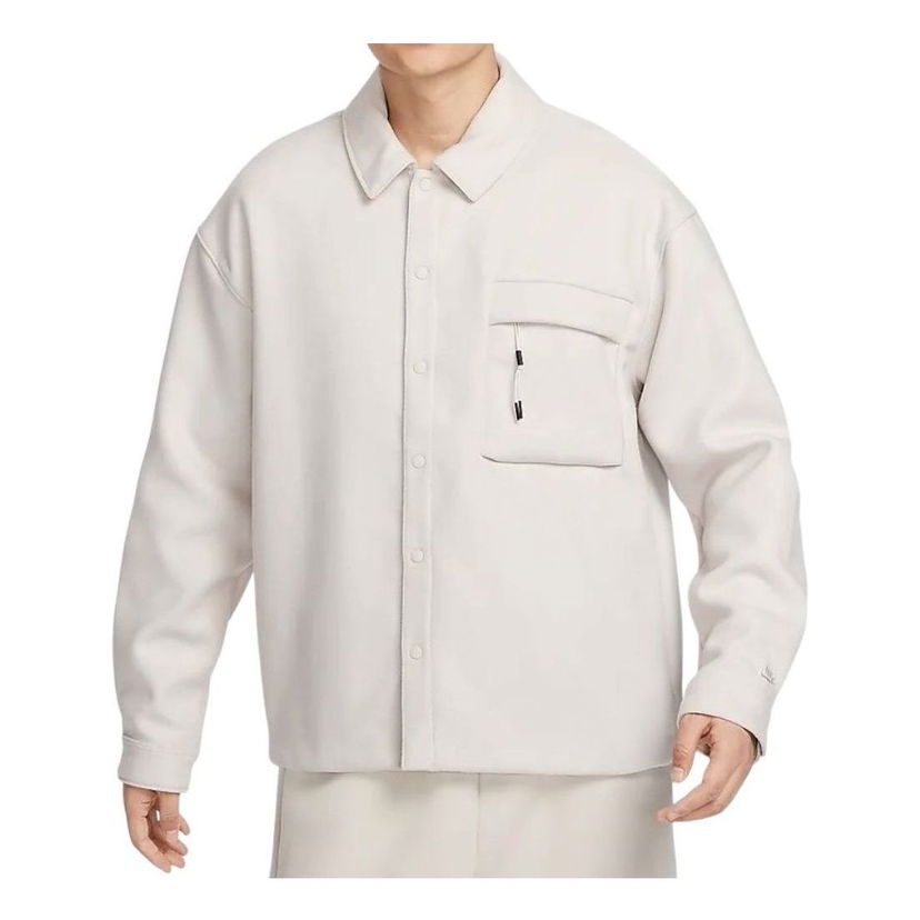 Риза Nike Sportswear Tech Wool Long Sleeve Shirt Бежово | HF0133-104