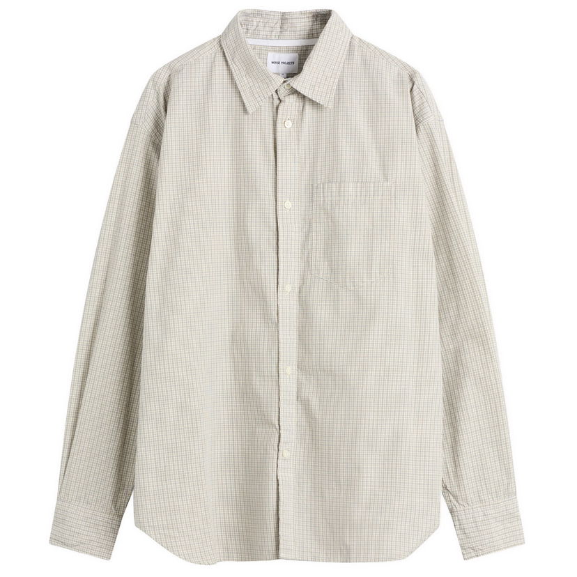 Риза NORSE PROJECTS Ole Oversize Poplin Check Shirt Бежово | N40-0851-2064