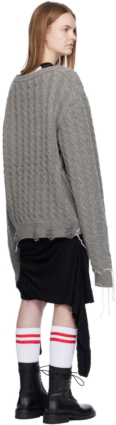 Пуловер Charles Jeffrey Loverboy Charles Jeffrey LOVERBOY Label Cable Knit Sweater Сиво | 52090301, 2