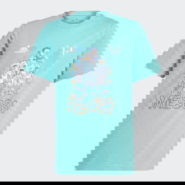 Тениска adidas Originals Messi Football Graphic Tee Тюркоазено | HY8705, 0