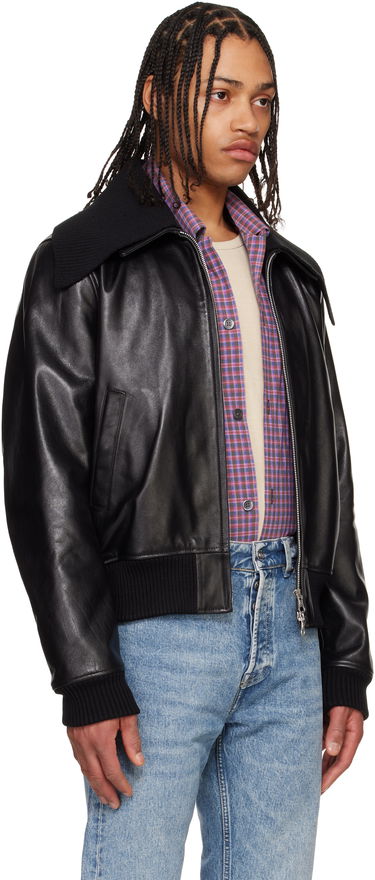 Яке бомбър OUR LEGACY Our Legacy Pharos Leather Bomber Jacket Черно | M2259MM, 1