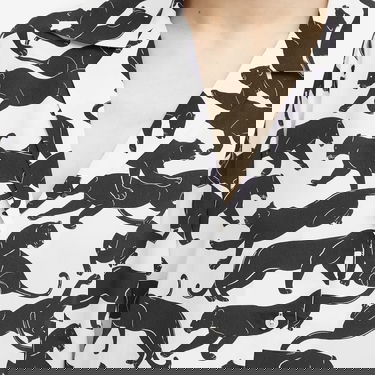 Риза Anine Bing Mylah Print Shirt Бяло | A-07-3239-PRT30, 5