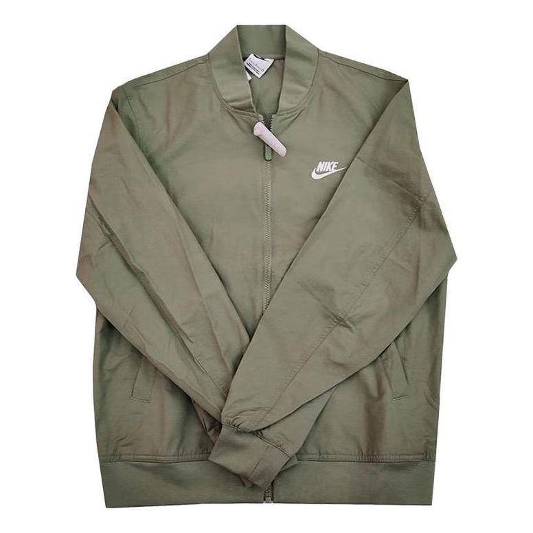 Яке бомбър Nike Stand Collar Thin Varsity Jacket Зелено | DM6822-386