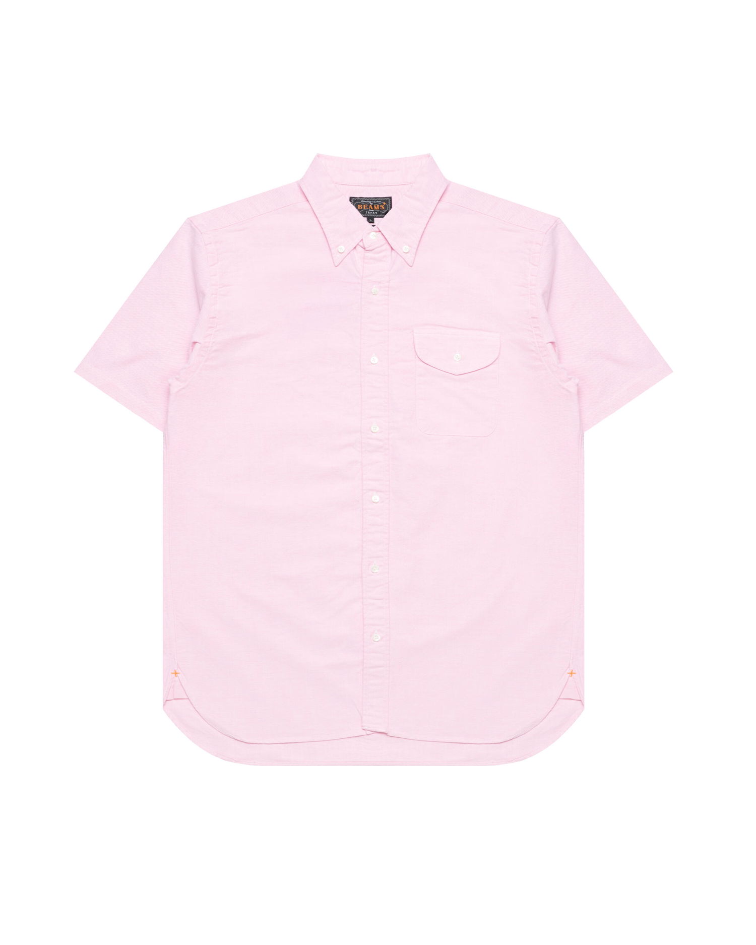 Риза BEAMS Beams+ Button-Down Short Sleeve Oxford Shirt Розово | 38010032139-30, 0