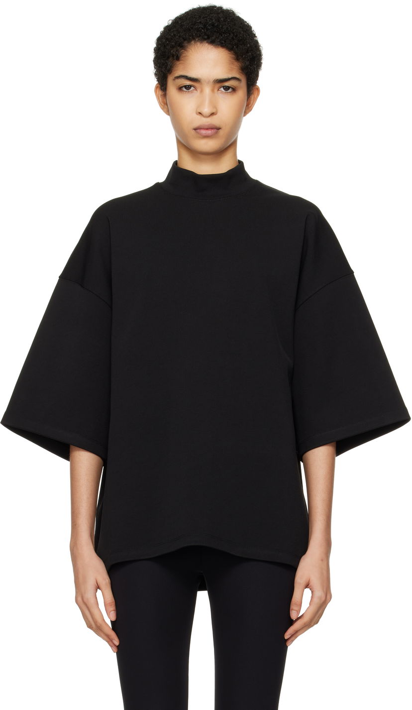 Тениска WARDROBE.NYC Semi Matte Mock Neck Top Черно | W1094F24MJ