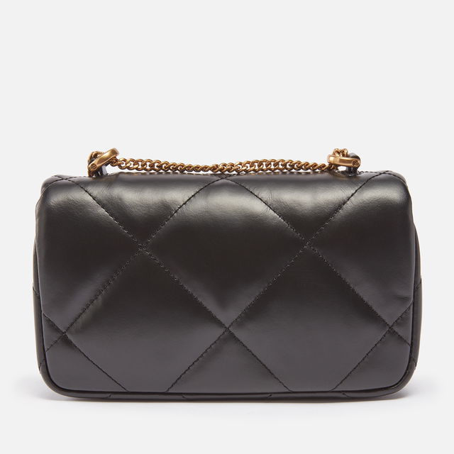 Mini Flap Leather Bag With Diamond Quilt