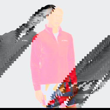 Яке adidas Performance Terrex Fleece Full-Zip Jacket Червено | JF9059, 4