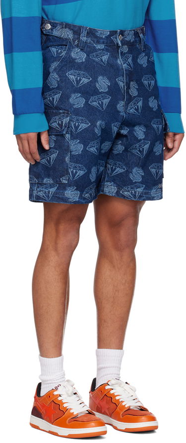 Къси панталони BILLIONAIRE BOYS CLUB Billionaire Boys Club Printed Denim Cargo Shorts Синьо | B23153, 1