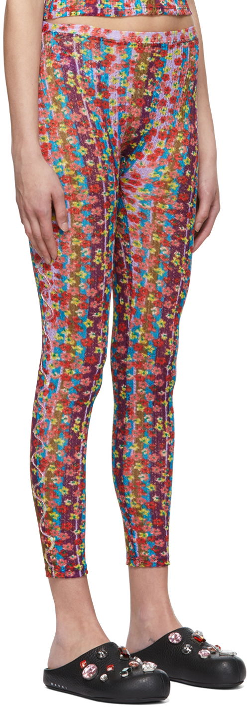 Клинове Collina Strada Collina Strada Floral Print Leggings Многоцветен | XX6390 DEADSTOCK LACE, 1