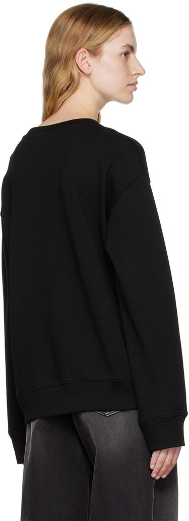 Пуловер We11done We11done Crewneck Sweatshirt with Graphic Print Черно | WD-TS3-22-765-U-BK, 2