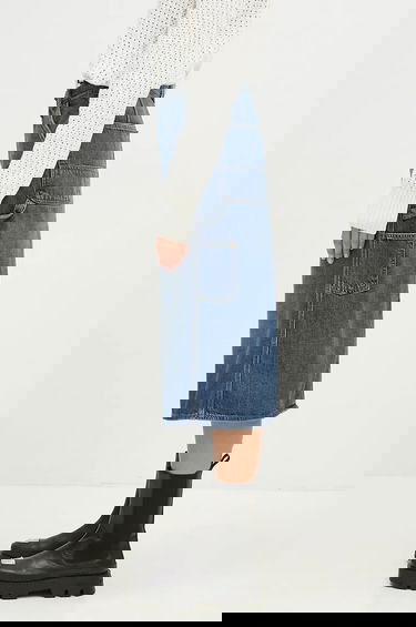 Пола Carhartt WIP Single Knee Denim Midi Skirt Синьо | I034224 014L, 4