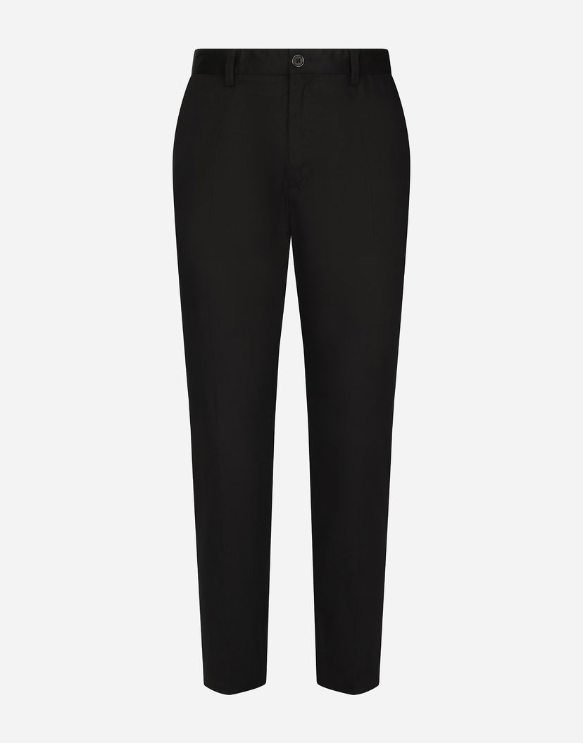 Панталони Dolce & Gabbana Dolce & Gabbana Stretch Gabardine Trousers 44 Черно | GY6IETGG825B0665